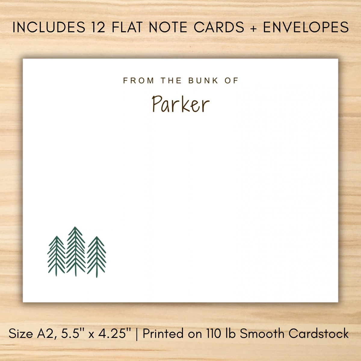 Notes from Camp mini kit with personalized stationery for kids, tweens and teens