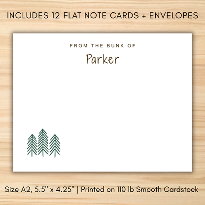 Notes from Camp mini kit with personalized stationery for kids, tweens and teens