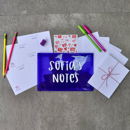 Kids mini stationery kit for pen pals, thank-you notes and happy mail