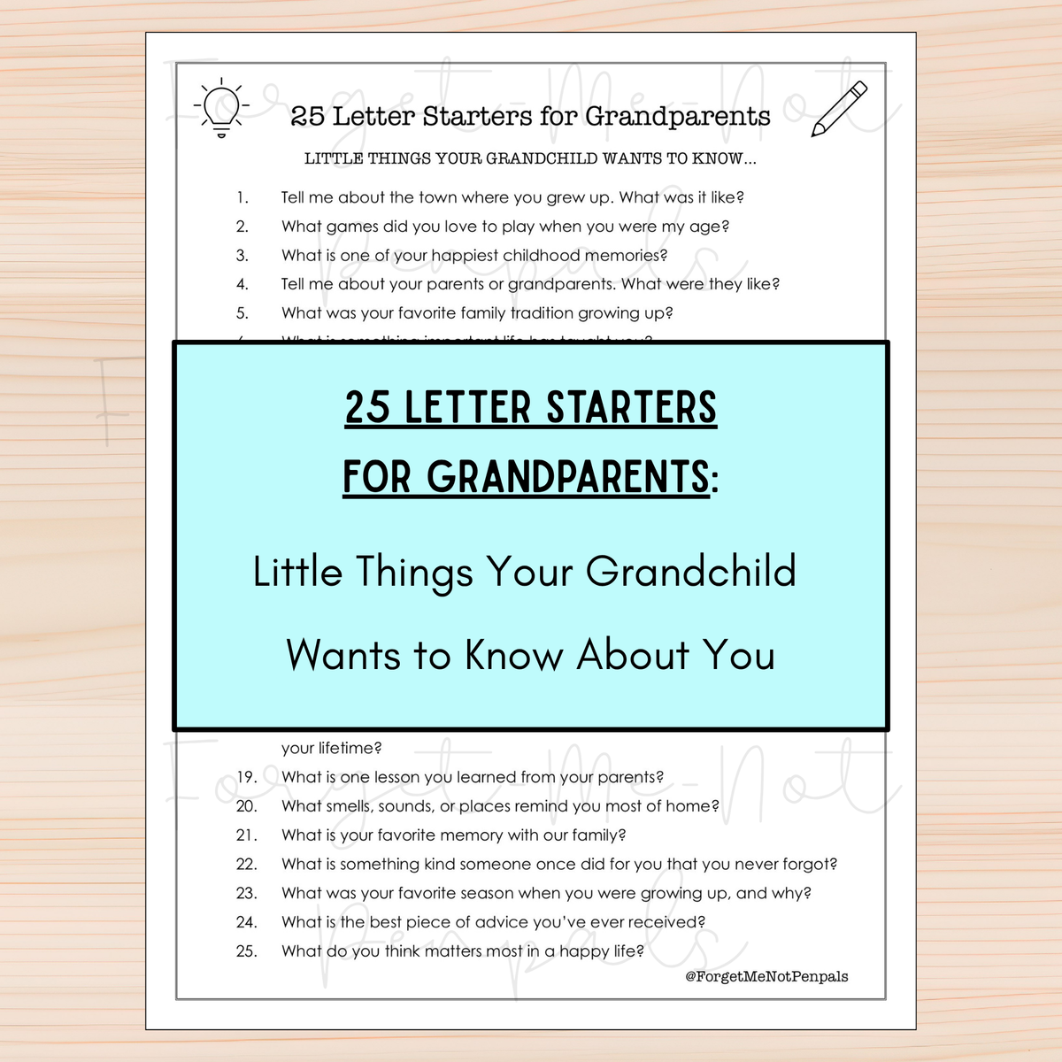 Grandparent Penpal Kit