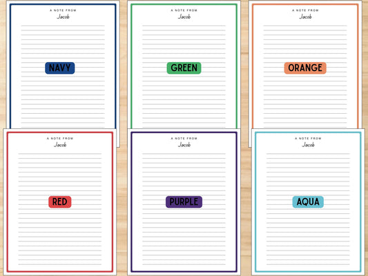 Personalized Stationery Refill for Boys