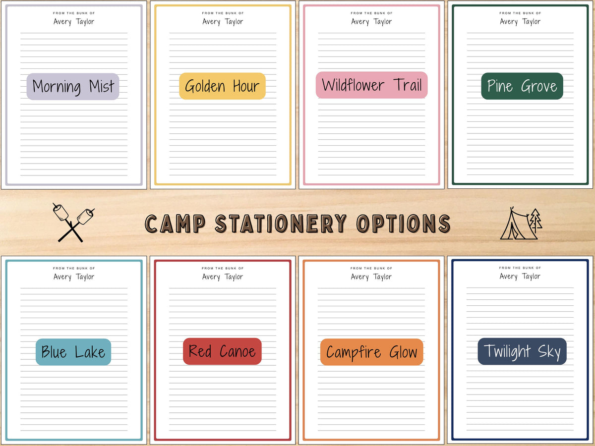 Personalized Camp Stationery for Kids