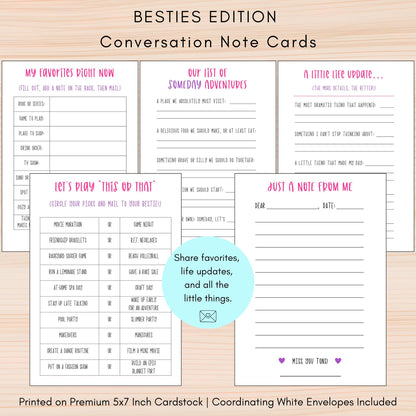 Besties Conversation Note Cards