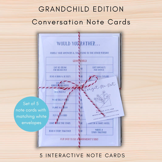 Grandchild Conversation Note Cards