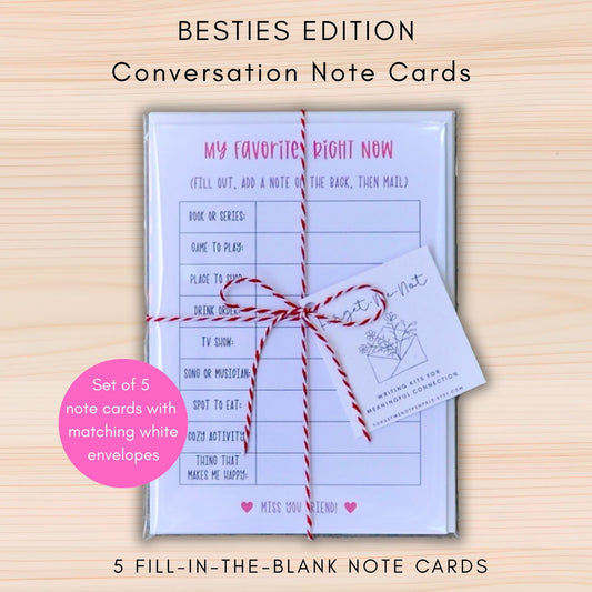 Besties Conversation Note Cards