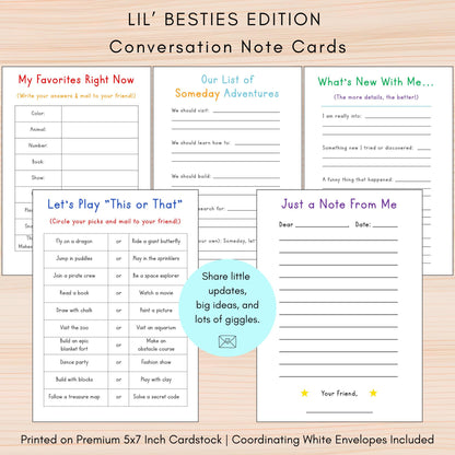 Lil' Besties Conversation Note Cards